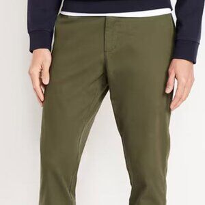 Men's Old Navy Built-in Flex Slim Chinos Army Green Size 30